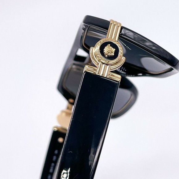Sale! New Versace Black w/ Gold Unisex Sunglasses - Picture 8 of 9